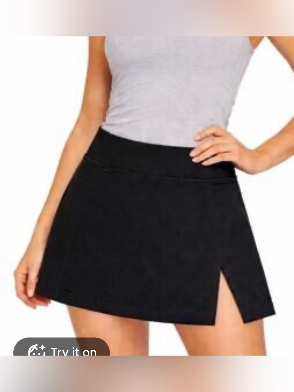 PINK Victoria's Secret Black Sport Pique Tennis Skort